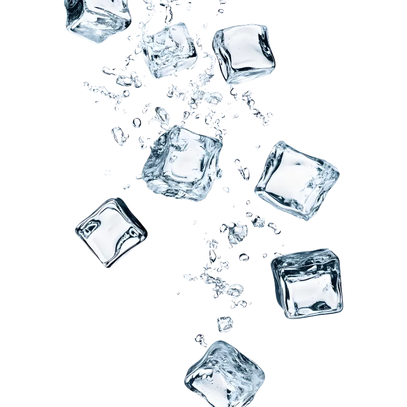Glaçons cubes cristallins — sac de 2,5 kg ou 10 kg